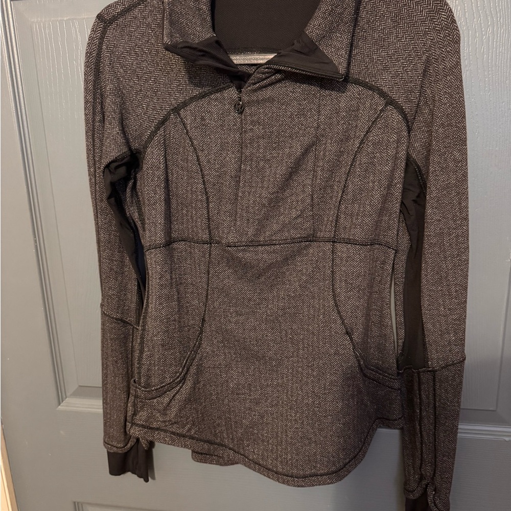 lululemon athletica Gray and Black Sweatshirt